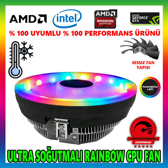 Snowman M105 Rainbow CPU Soğutucu Fan Snowman M105 Rainbow CPU Soğutucu Fan